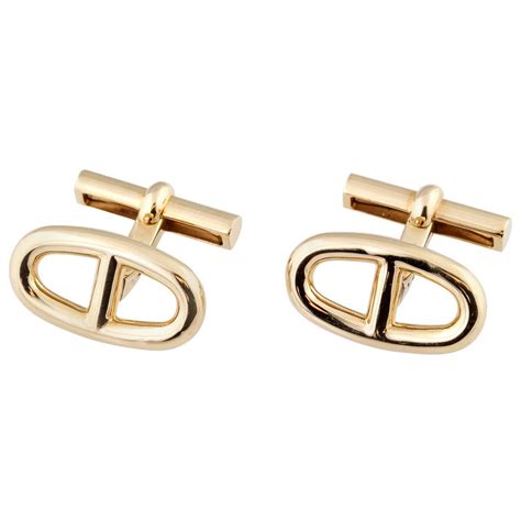 hermes cufflinks gold price